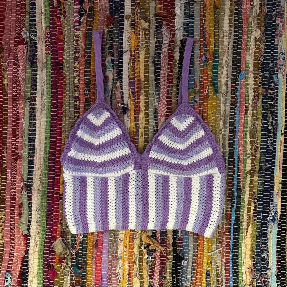 Crochet Striped Top